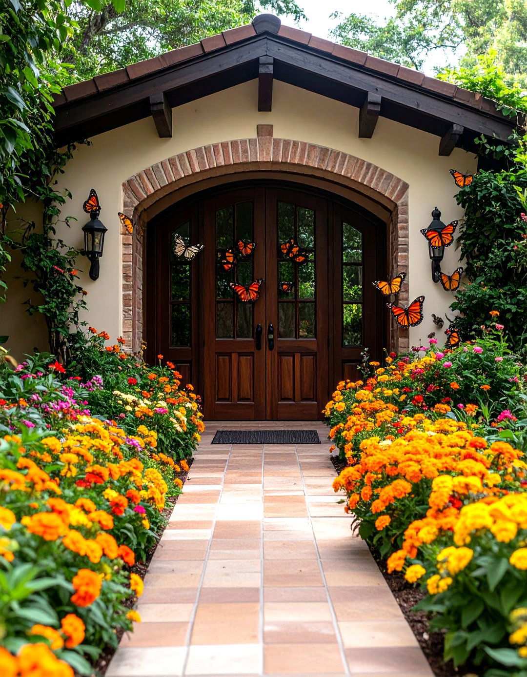Butterfly Garden Welcome - 24 Spring Front Door Decor Ideas