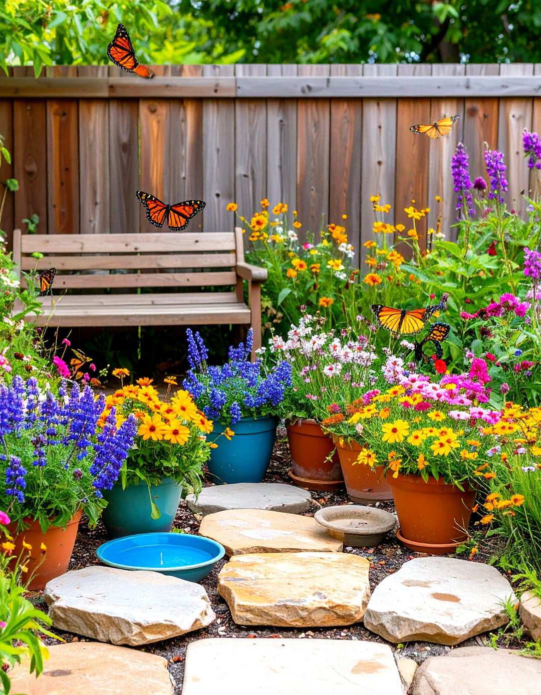 Butterfly Pollinator Paradise - 24 Patio Small Garden Ideas