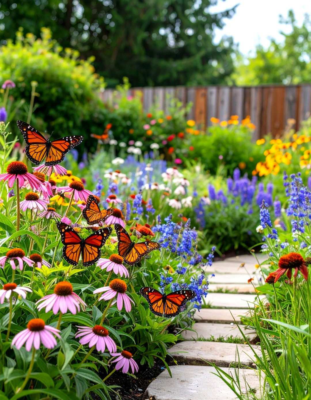 Butterfly Pollinator Paradise - 24 Perennial Flower Bed Ideas