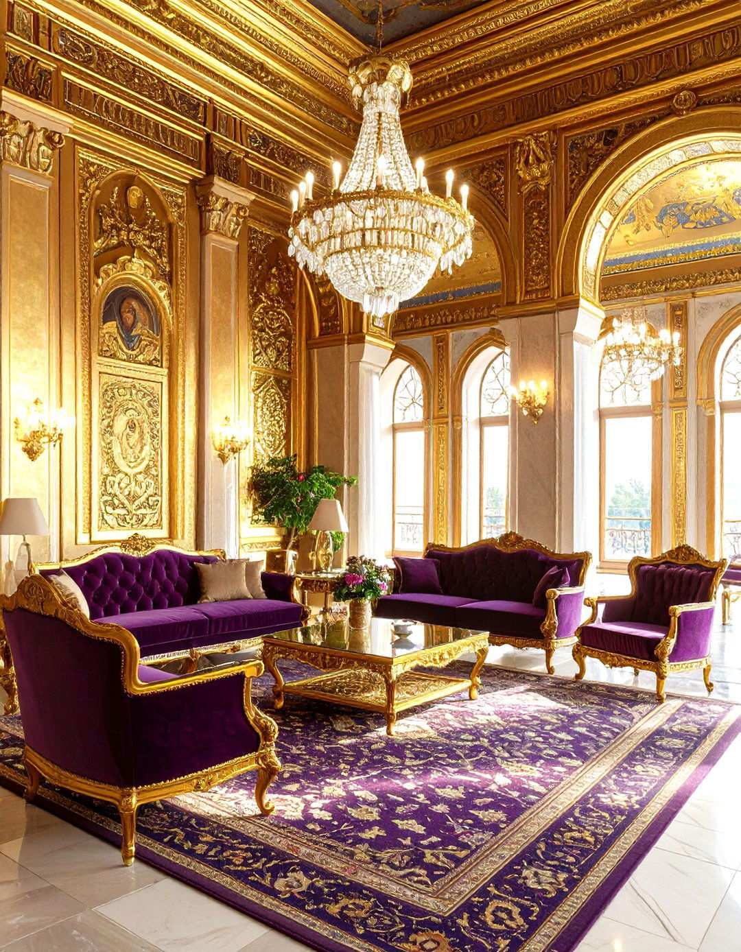Byzantine Imperial Gold Living Room - 24 Royal Living Room Design Ideas
