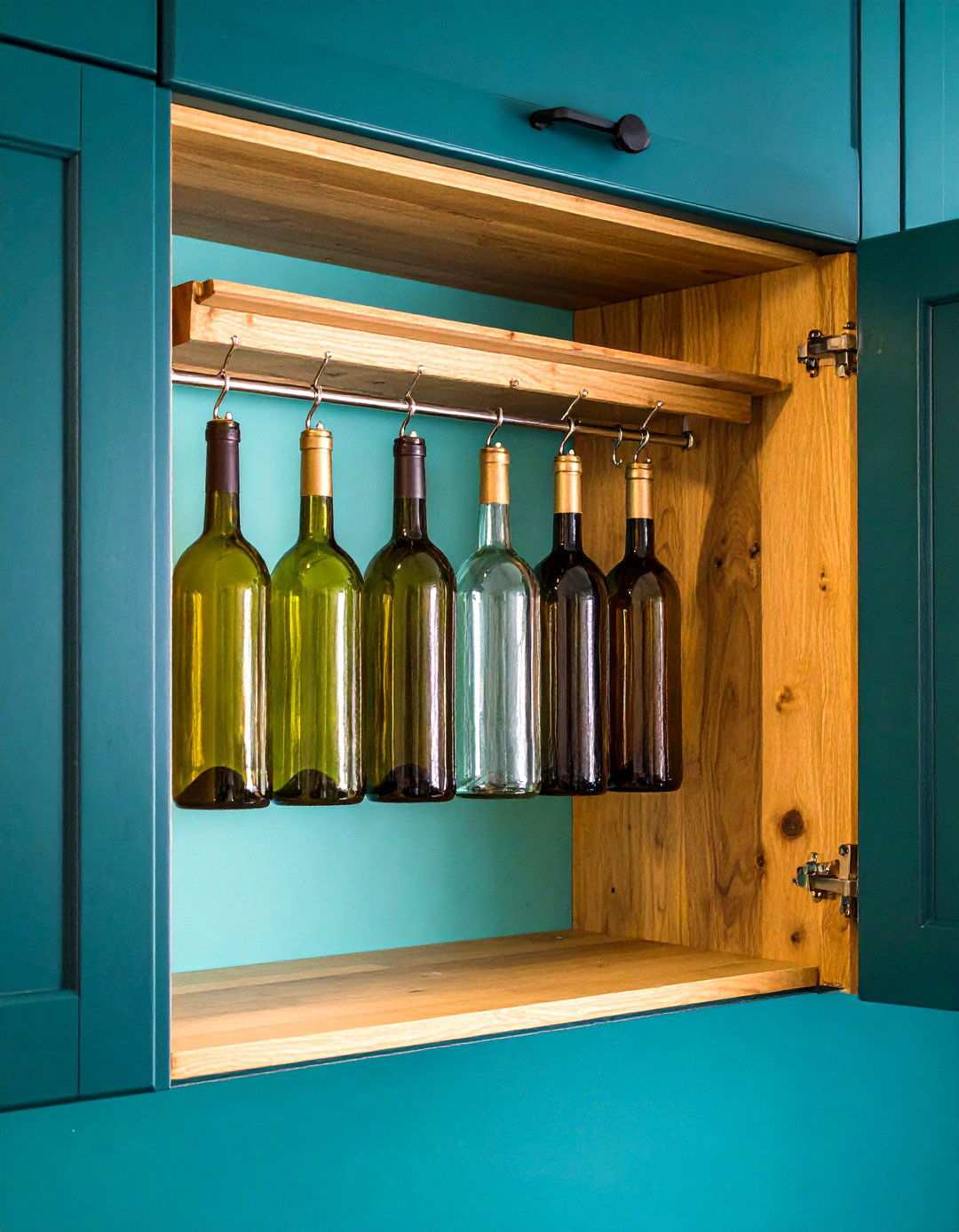 Cabinet Door Hanging System - 24 Water Bottle Storage Ideas
