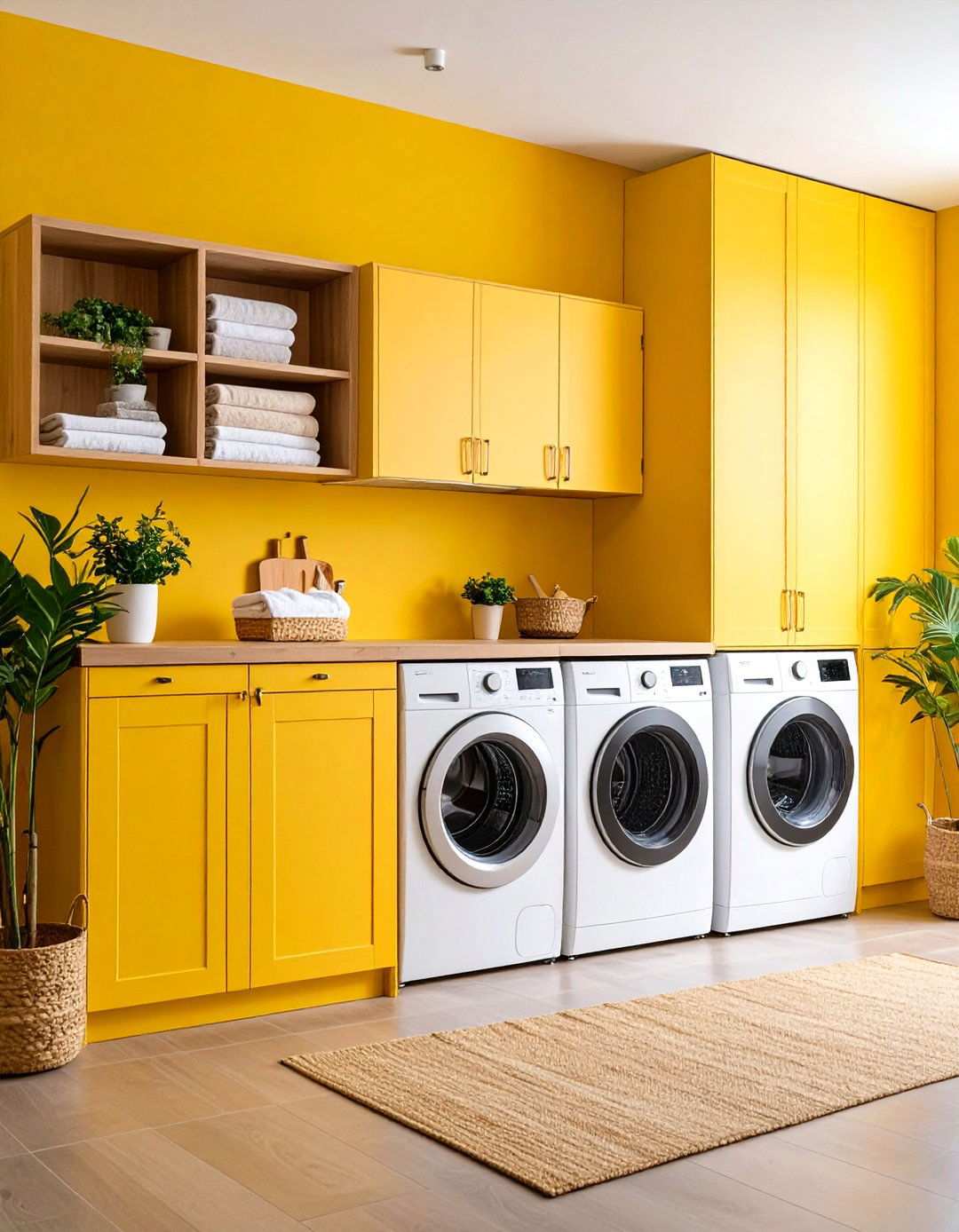 Cabinet Style Door with Hidden Laundry Integration - 24 Laundry Room Door Ideas