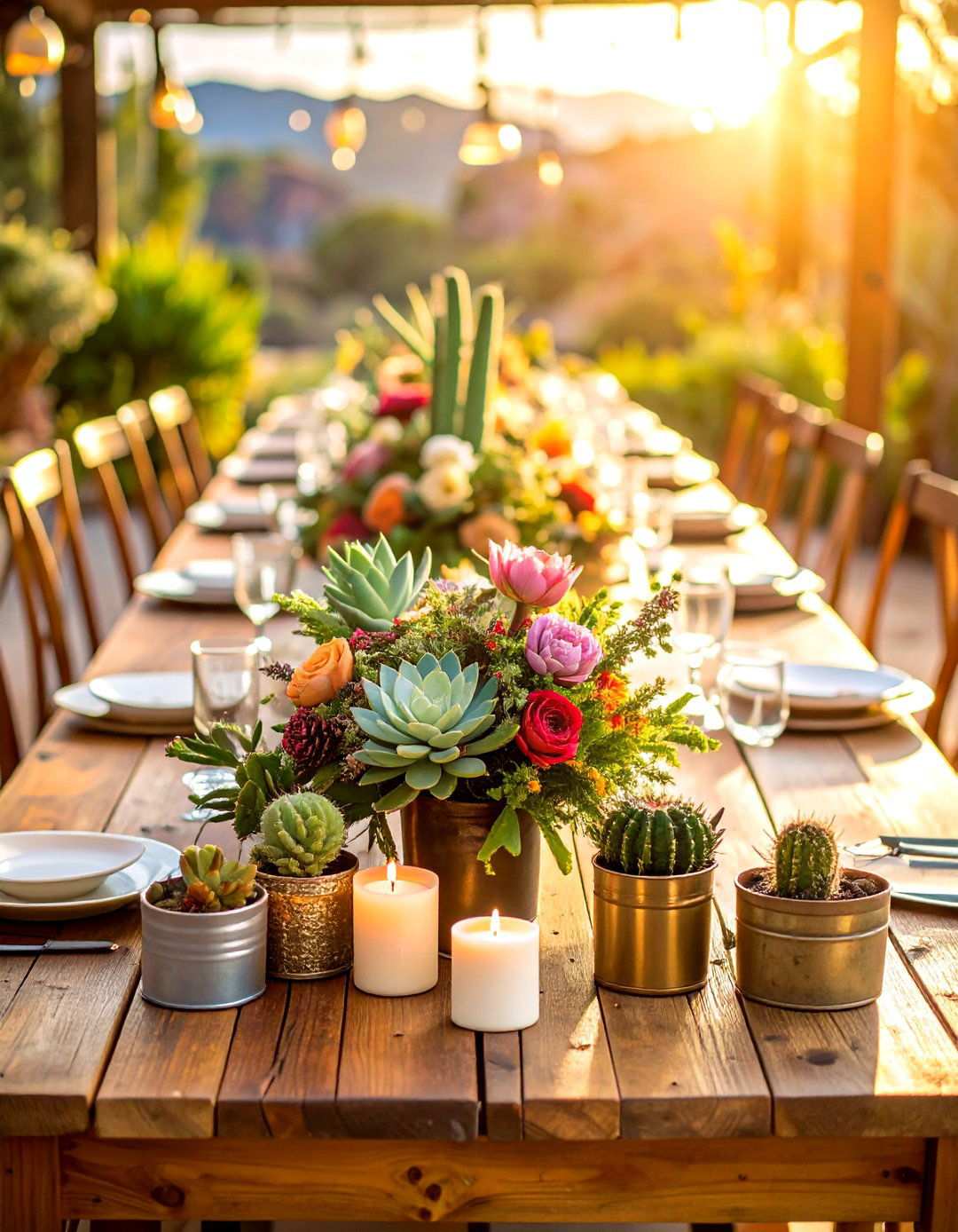 Cactus and Succulent Arrangements - 24 Western Wedding Ideas