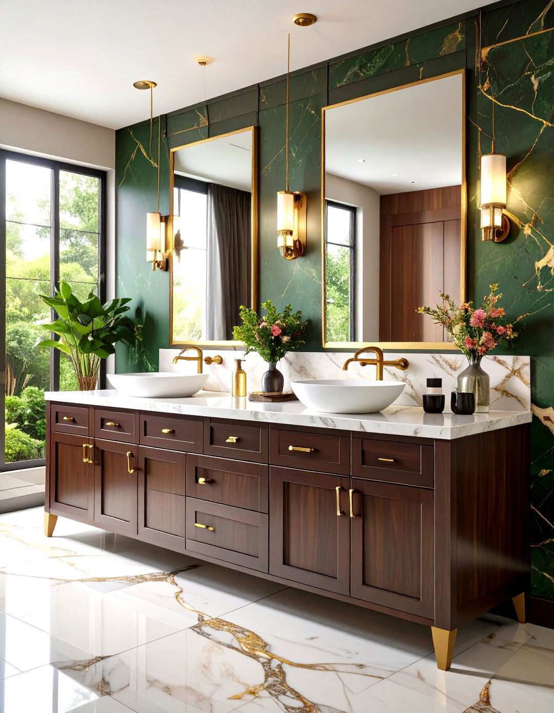 Calacatta Gold Vanity Countertop Elegance - 24 Marble Bathroom Ideas