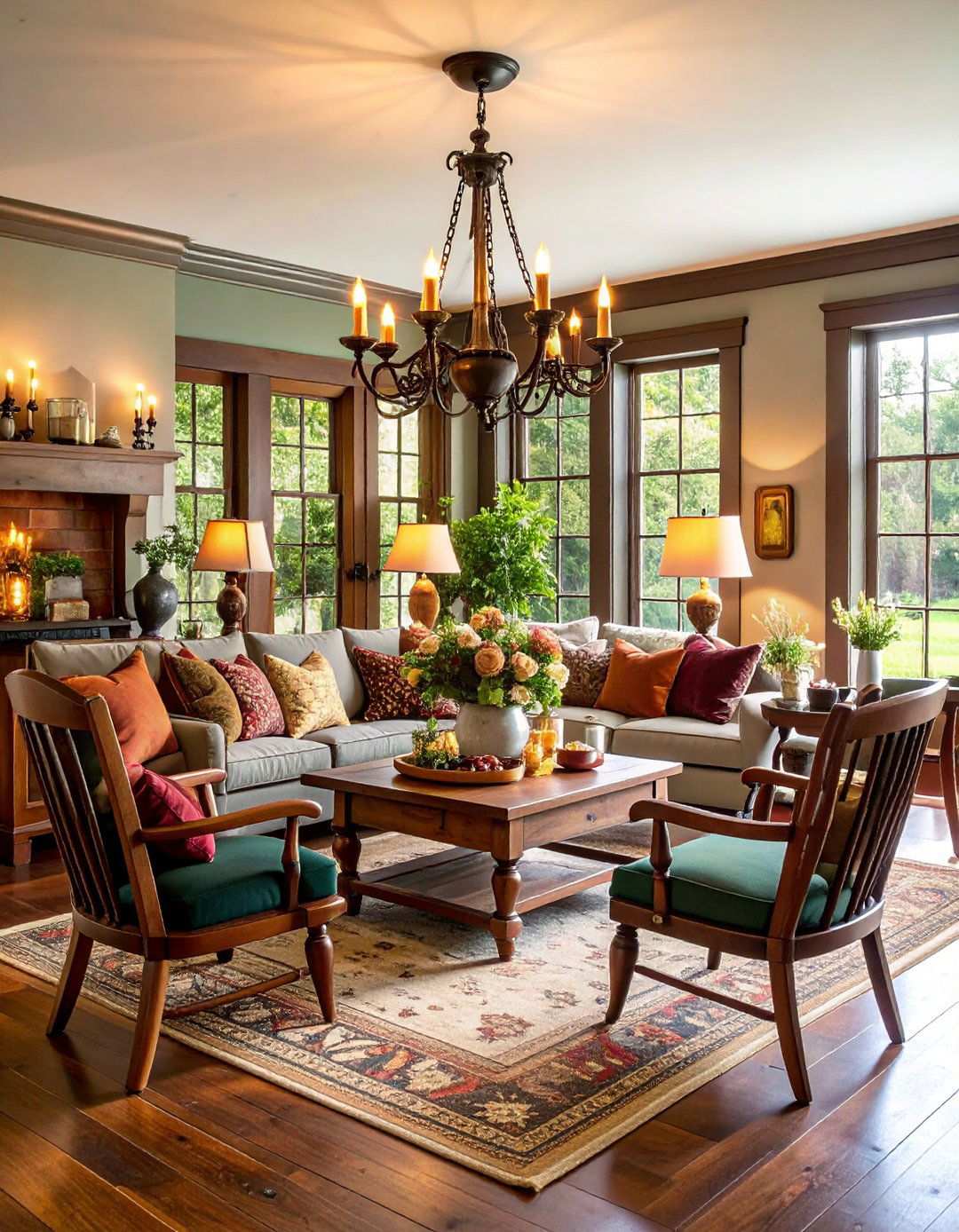 Candlelit Primitive Atmosphere - 24 Primitive Living Room Ideas