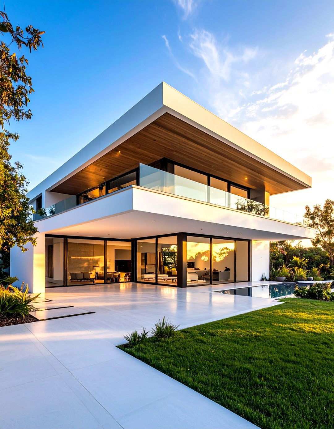 Cantilever Roof Overhangs - 24 Minimalist House Exterior Ideas