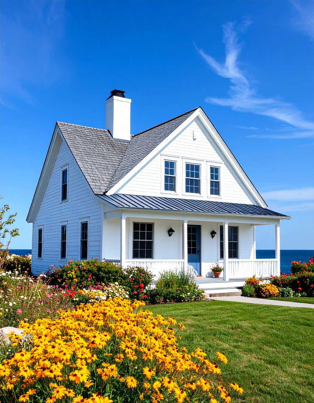 Cape Cod Cottage - 24 houses with blue metal roofs