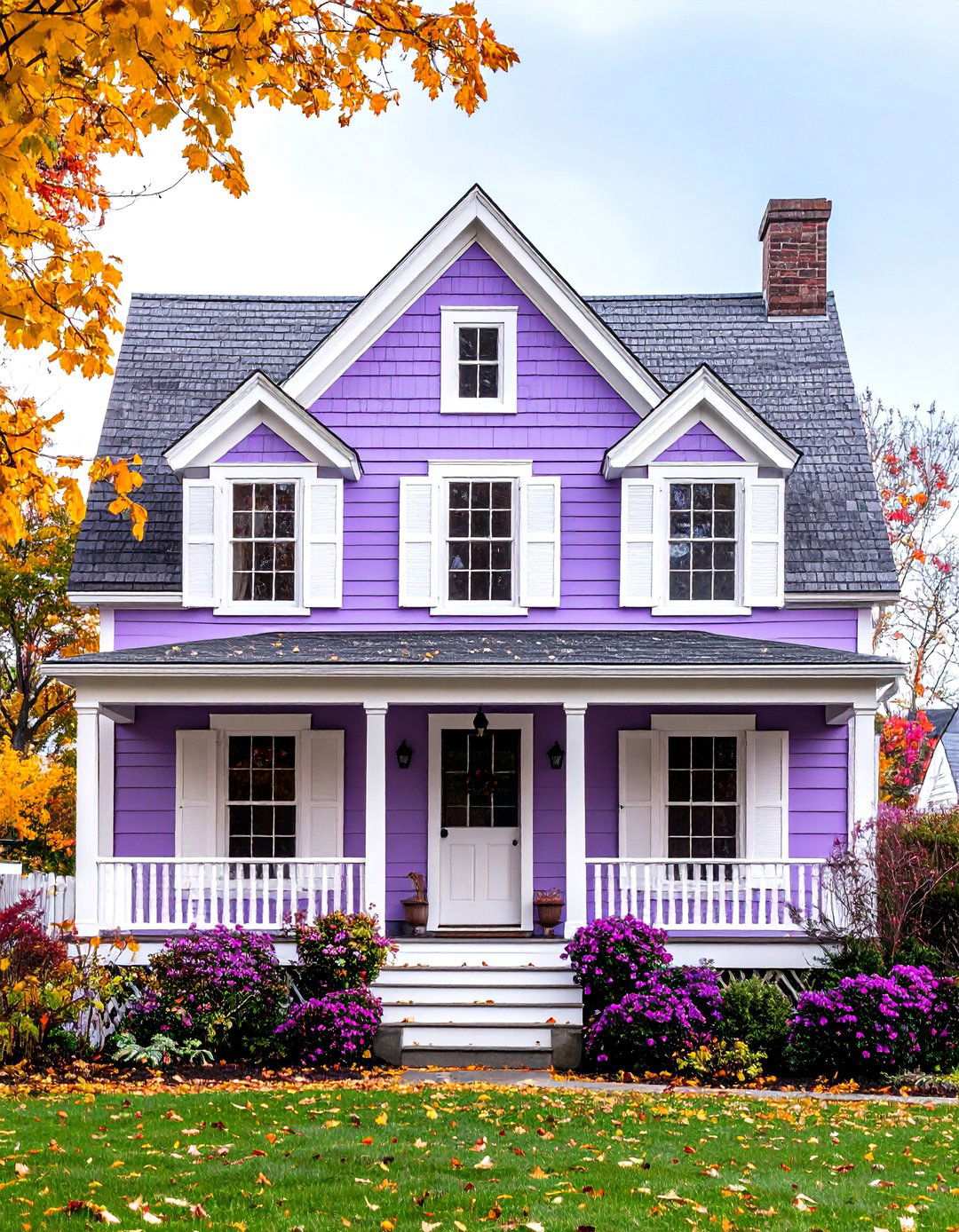 Cape Cod Cottage Mauve Elegance - 24 Purple House Exterior Ideas