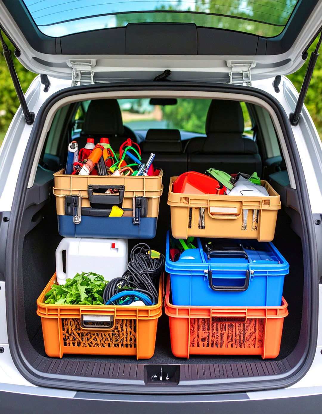 Car Trunk Emergency Supply Kit - 24 Milk Crate Storage Ideas