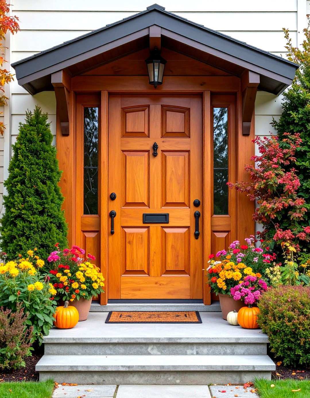 Carved Relief Rustic Front Door - 24 Rustic Front Door Ideas
