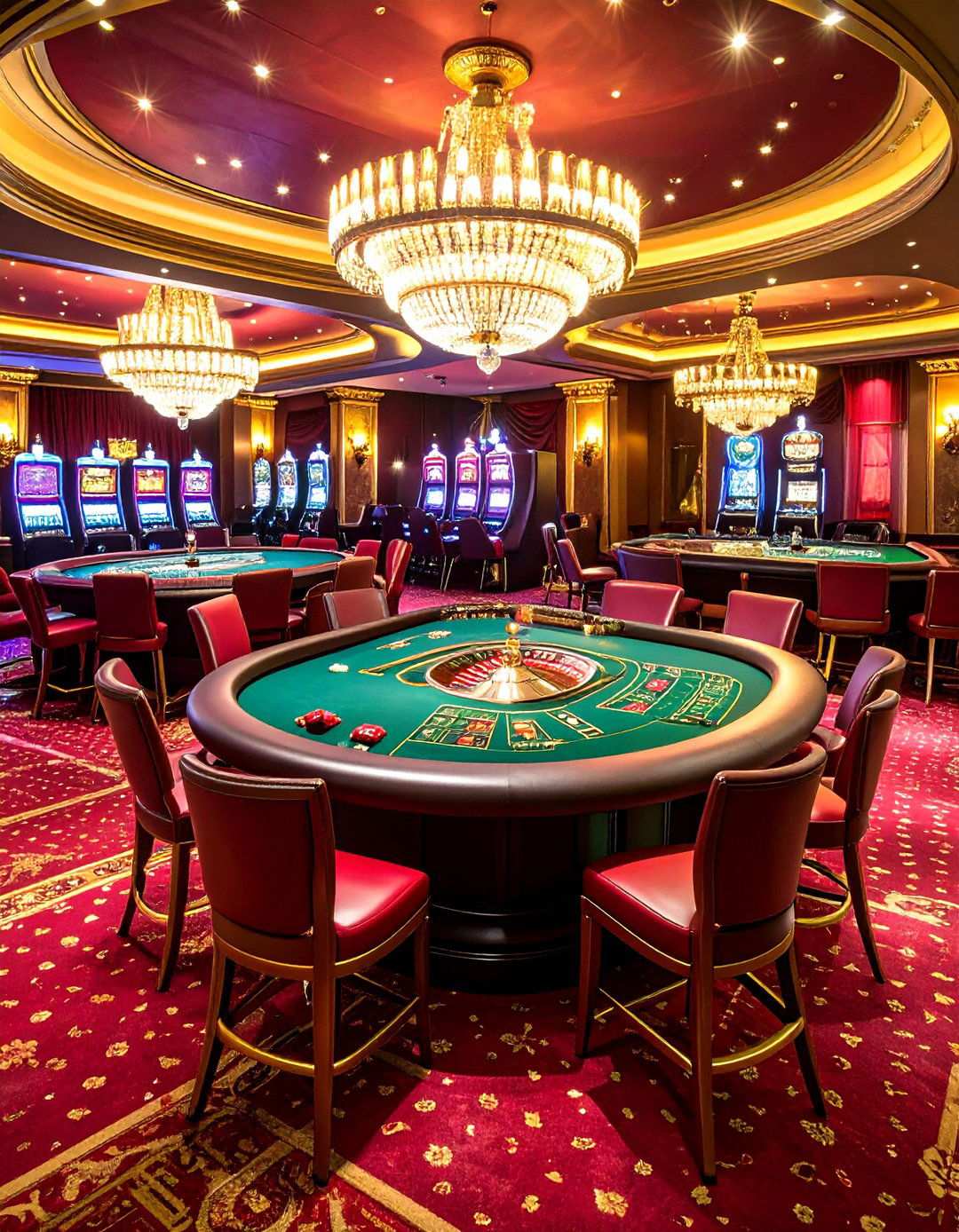 Casino Inspired Entertainment Suite - 24 Luxury Game Room Ideas