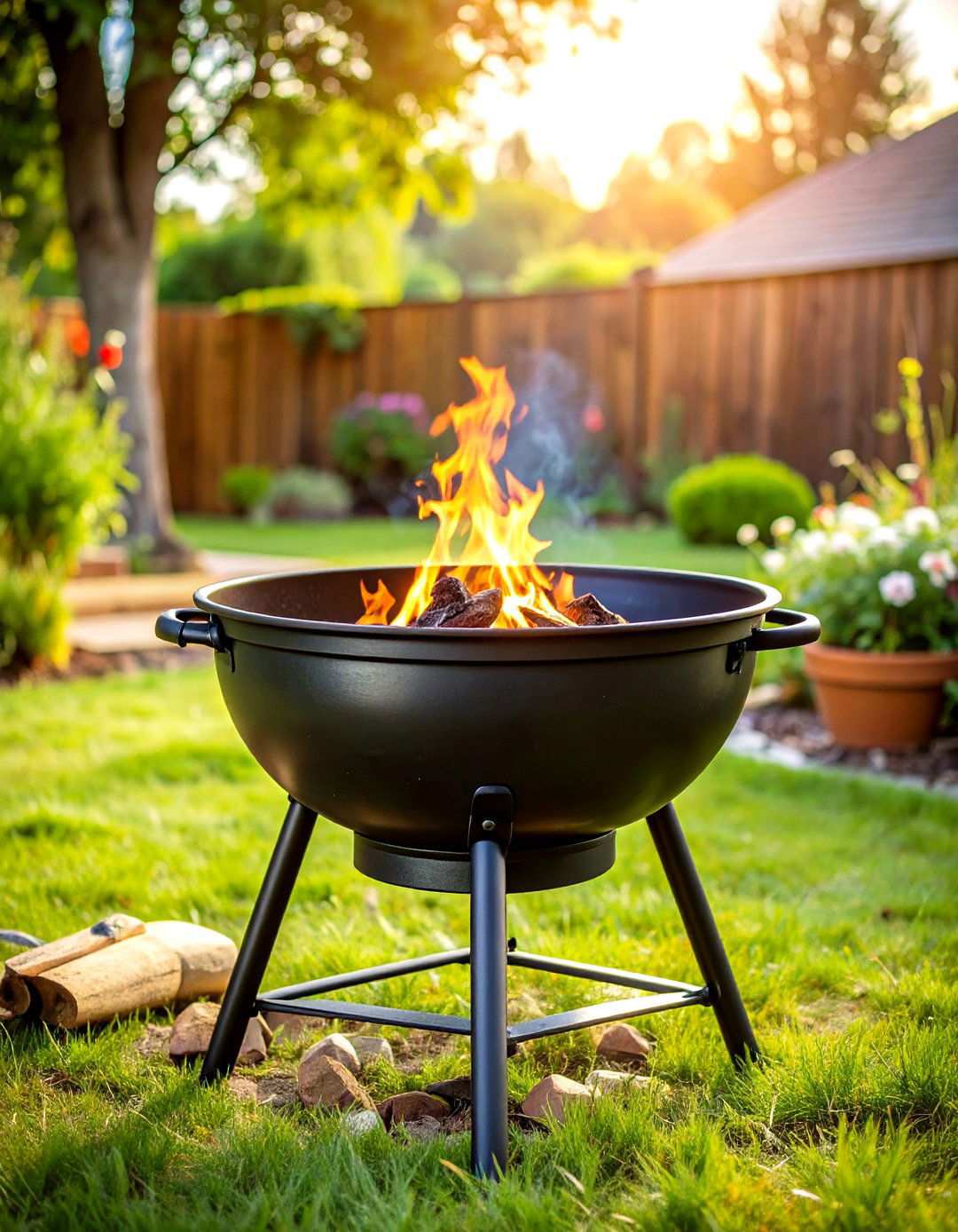 Cast Iron Cauldron Fire Pit - 24 Metal Fire Pit Ideas