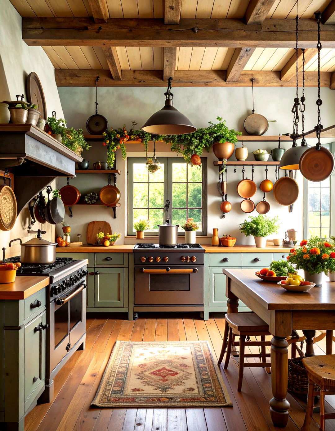 Cast Iron Hardware and Traditional Fixtures - 24 Primitive Kitchen Ideas