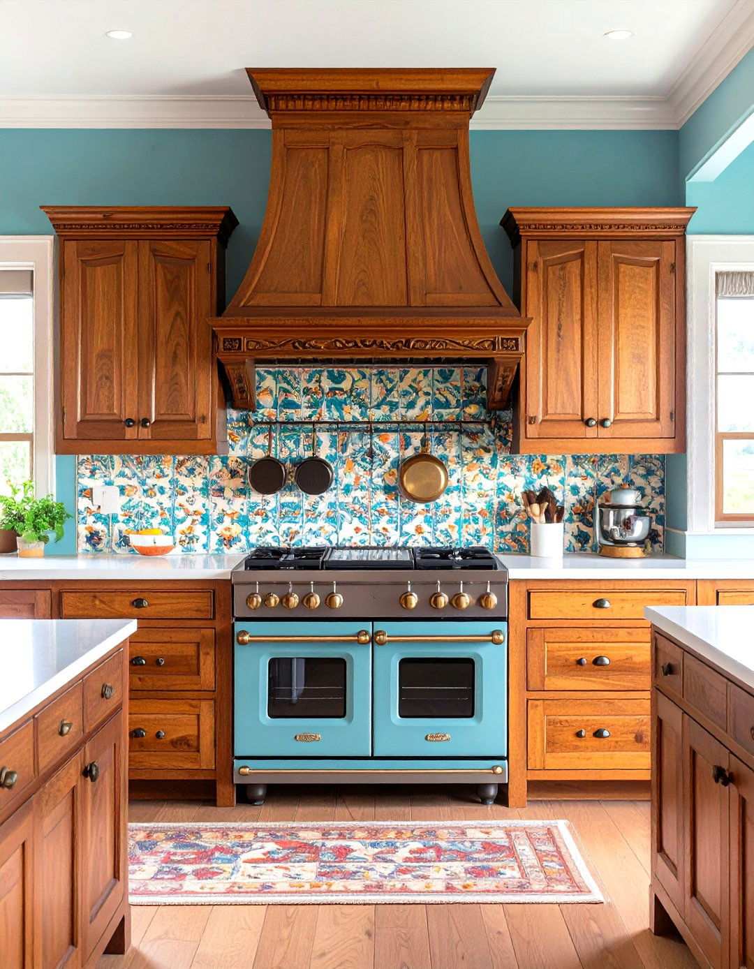 Cast Iron Range with Custom Hood - 24 Victorian Kitchen Ideas