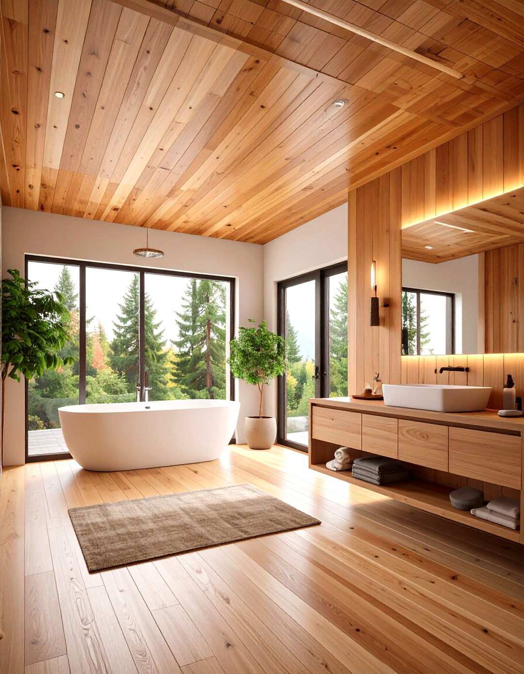 Cedar Plank Ceiling Installations - 24 Wood Ceiling Ideas