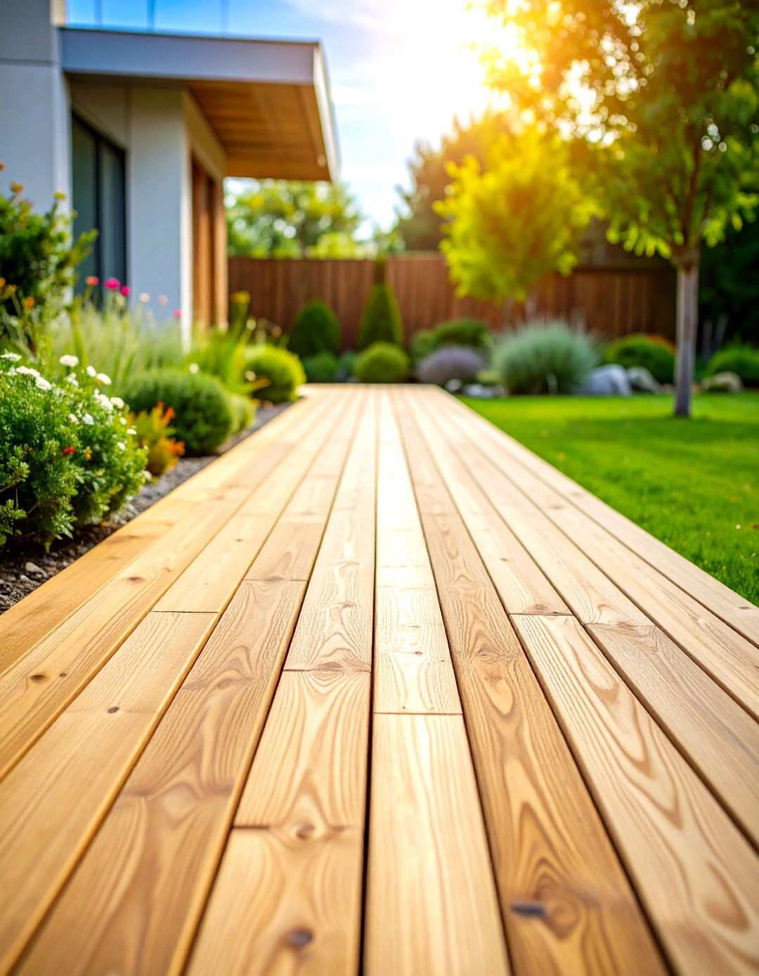 Cedar Plank Garden Boardwalks - 24 Natural Walkway Ideas