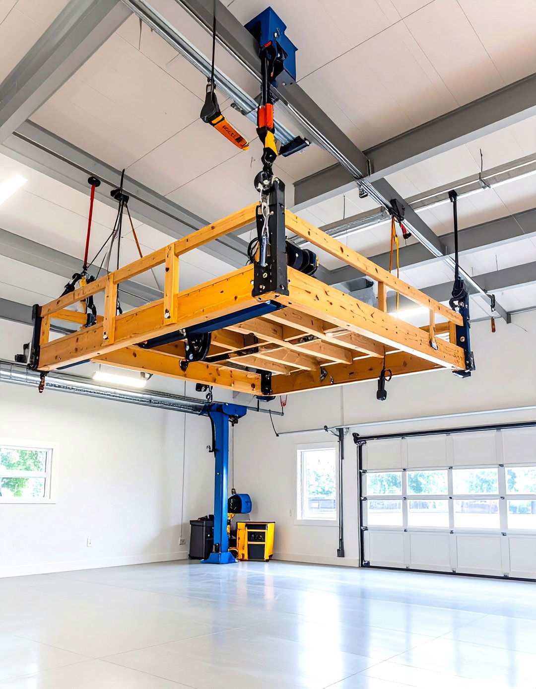 Ceiling Hoist Storage Platform - 24 Lawn Mower Storage Ideas