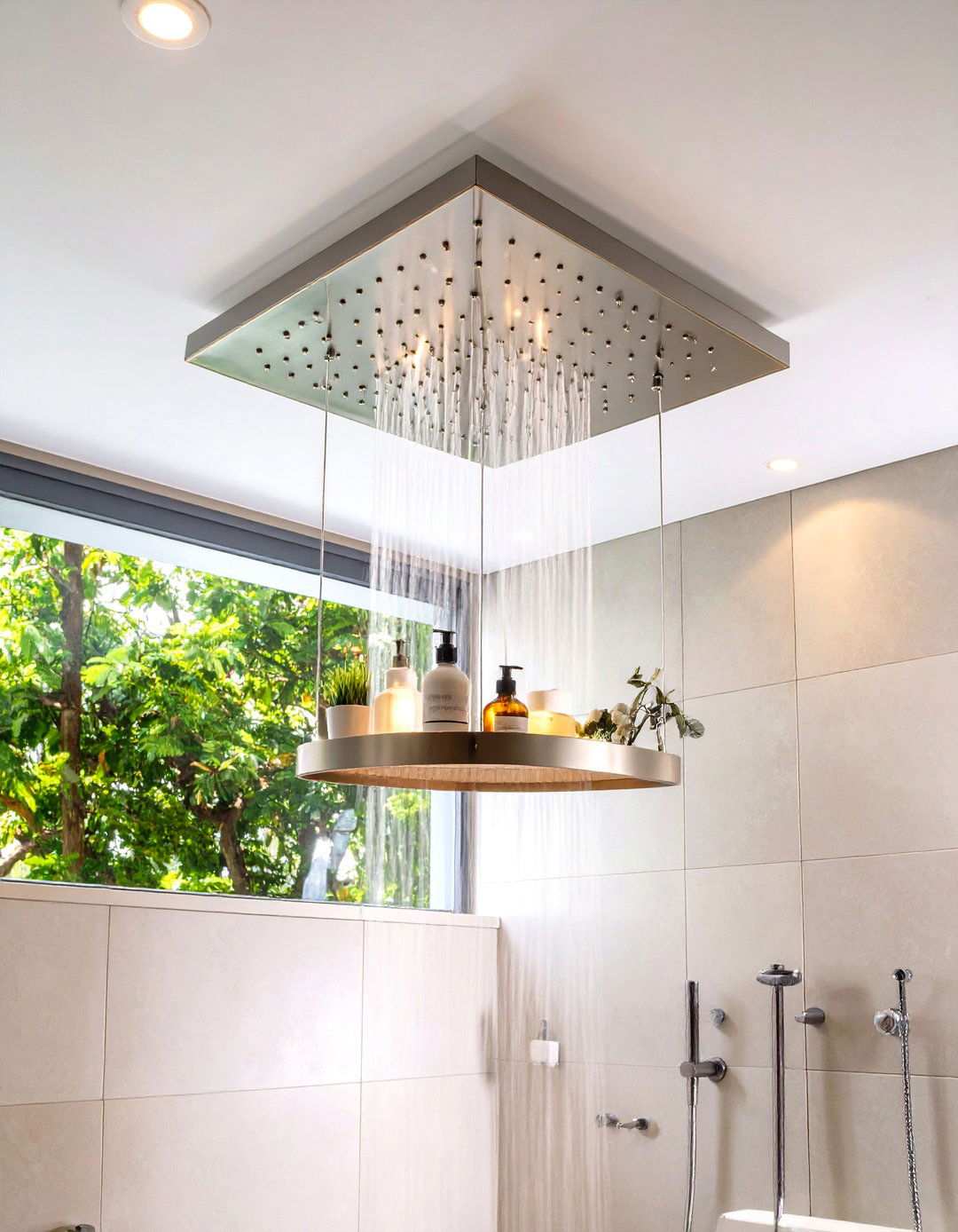 Ceiling Mounted Storage Pods - 24 Shower Storage Ideas