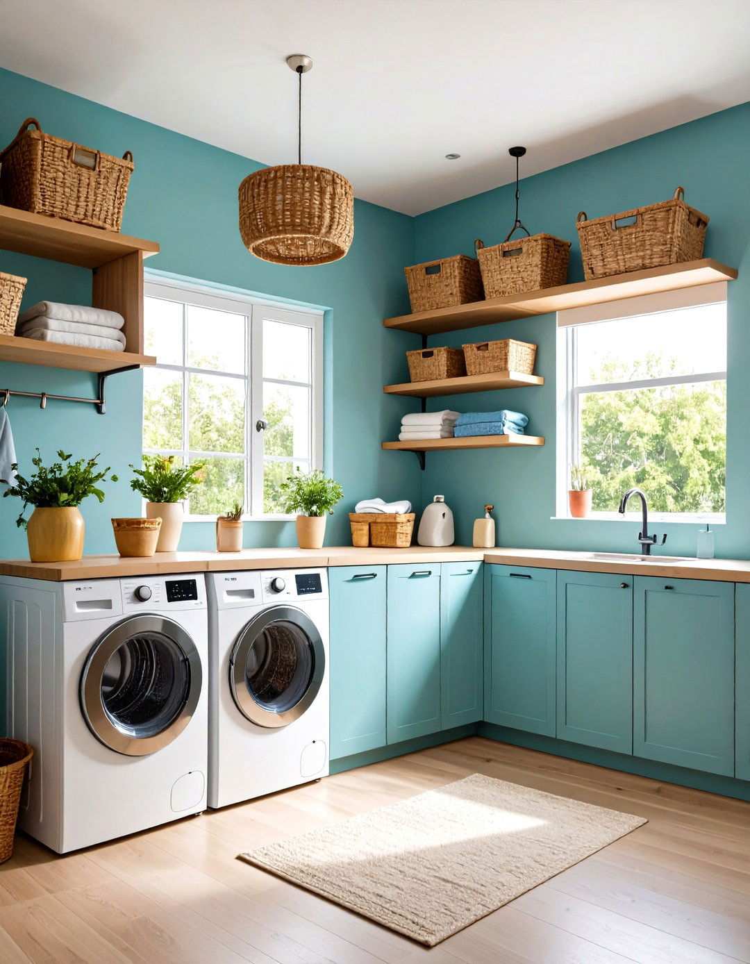 Ceiling Mounted Storage Solutions - 24 Small Laundry Room Ideas With a Top Load Washing Machine