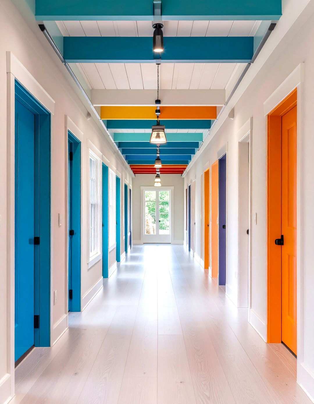 Ceiling Mounted Track Systems - 24 Narrow Hallway Ideas