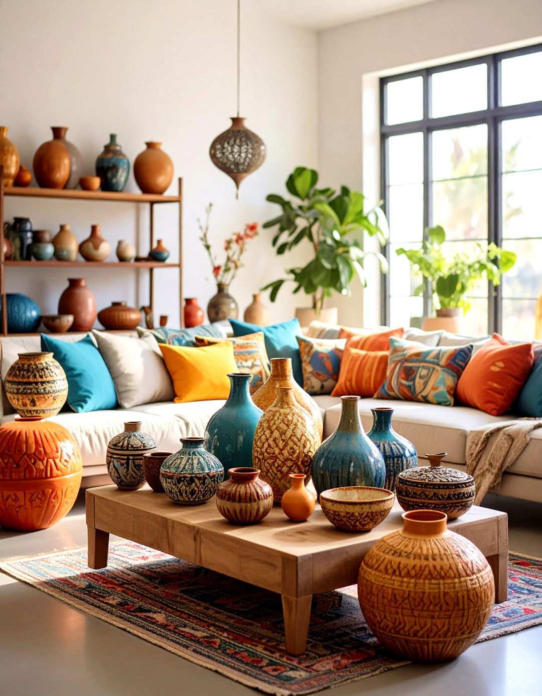 Ceramic Decor Elements - 24 Japandi Living Room Ideas