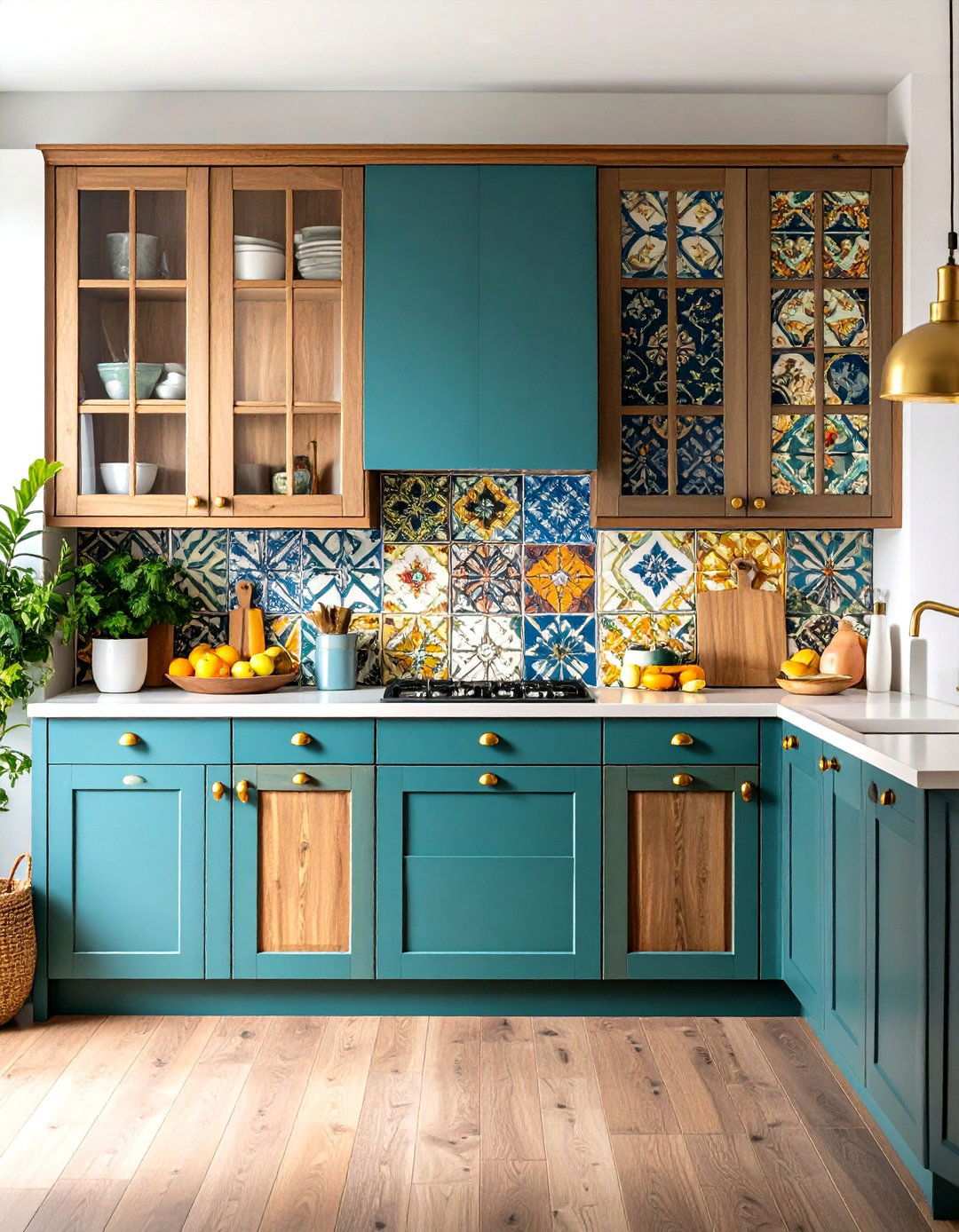 Ceramic Insert Kitchen Doors - 24 Kitchen Door Design Ideas