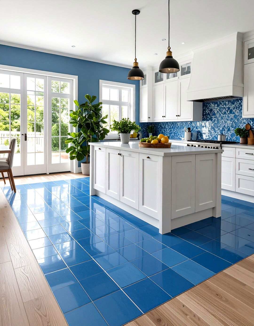 Ceramic Kitchen Floor Tiles with Bold Colors - 24 Kitchen Floor Tile Ideas