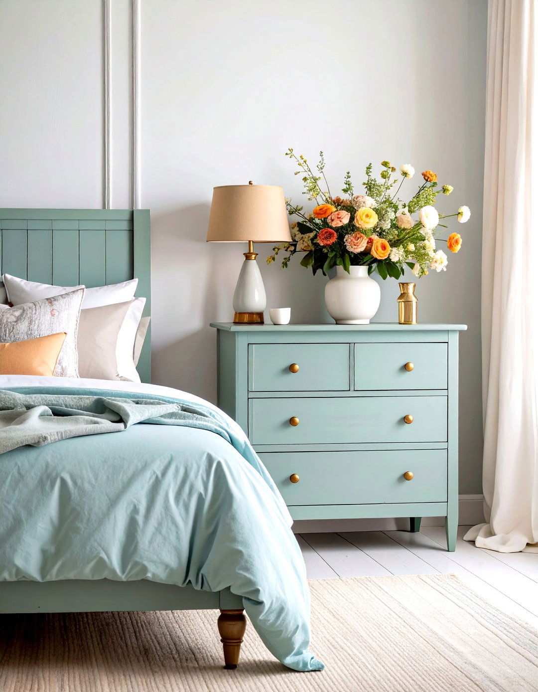 Chalk Paint Distressed Bedroom Dressers - 24 Painted Furniture Ideas
