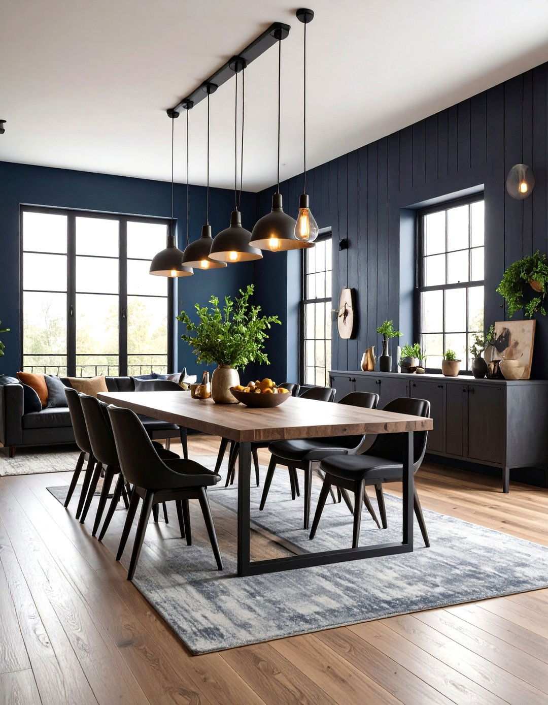 Charcoal Black Shiplap Modern Industrial - 24 Shiplap Dining Room Wall Ideas