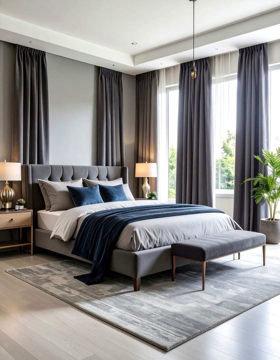 Charcoal Gray Curtains for Monochromatic Sophistication - 24 What Color Curtains Go With Gray Walls