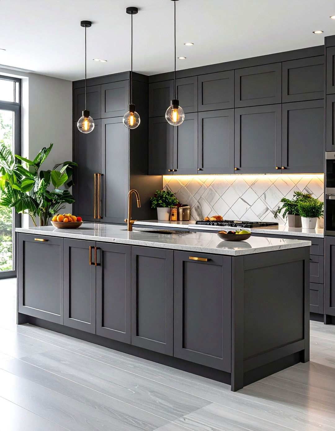 Charcoal Gray Modern Kitchen Cabinets - 24 Kitchen Cabinet Color Ideas
