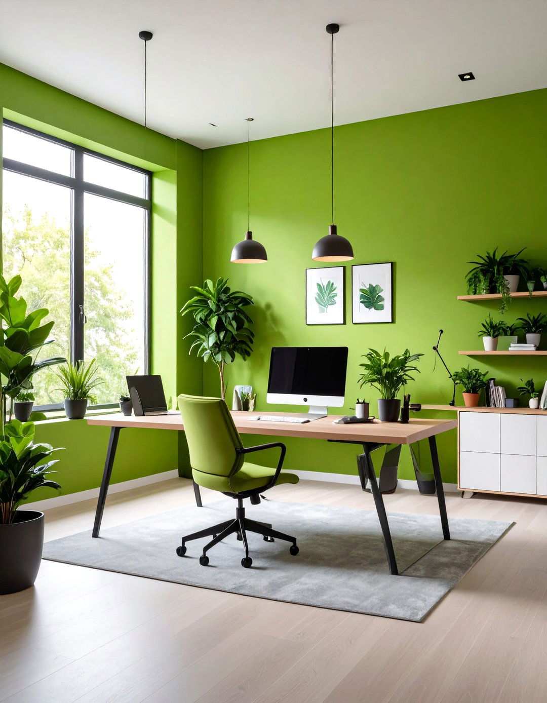 Chartreuse Energizing Innovation - 24 Home Office Paint Colors