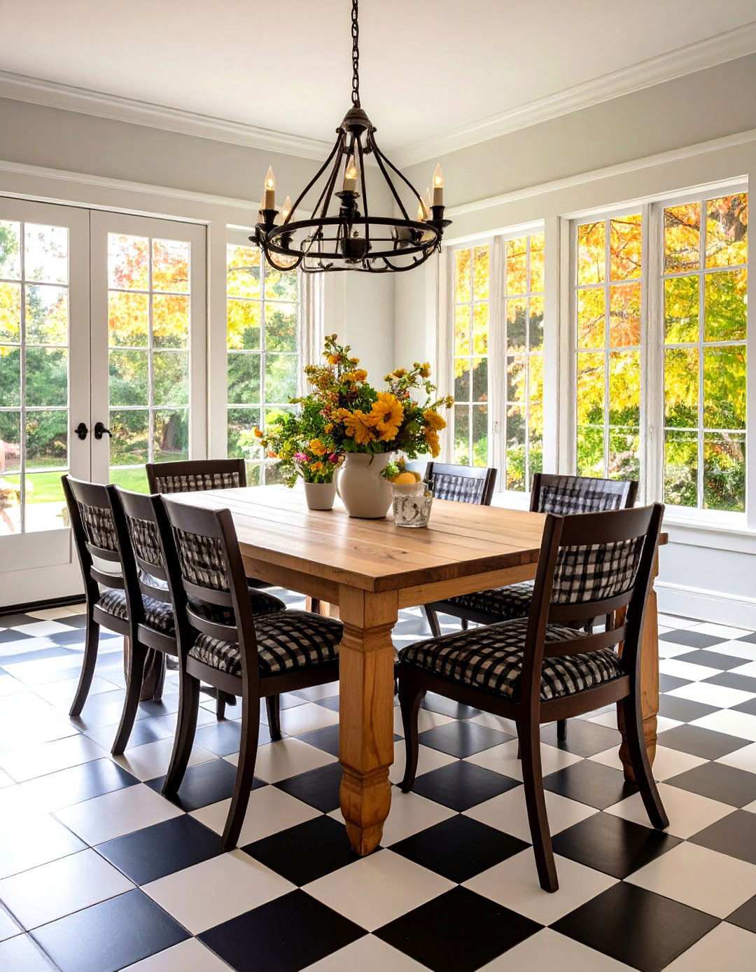 Checkerboard Wood Floor Design - 24 Painted Floor Ideas