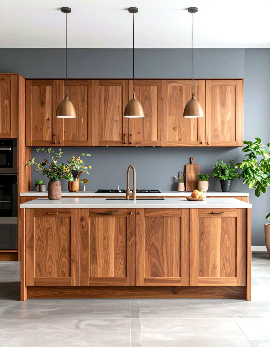Cherry Cabinets with Neutral Wall Colors - 24 Natural Cherry Kitchen Cabinets