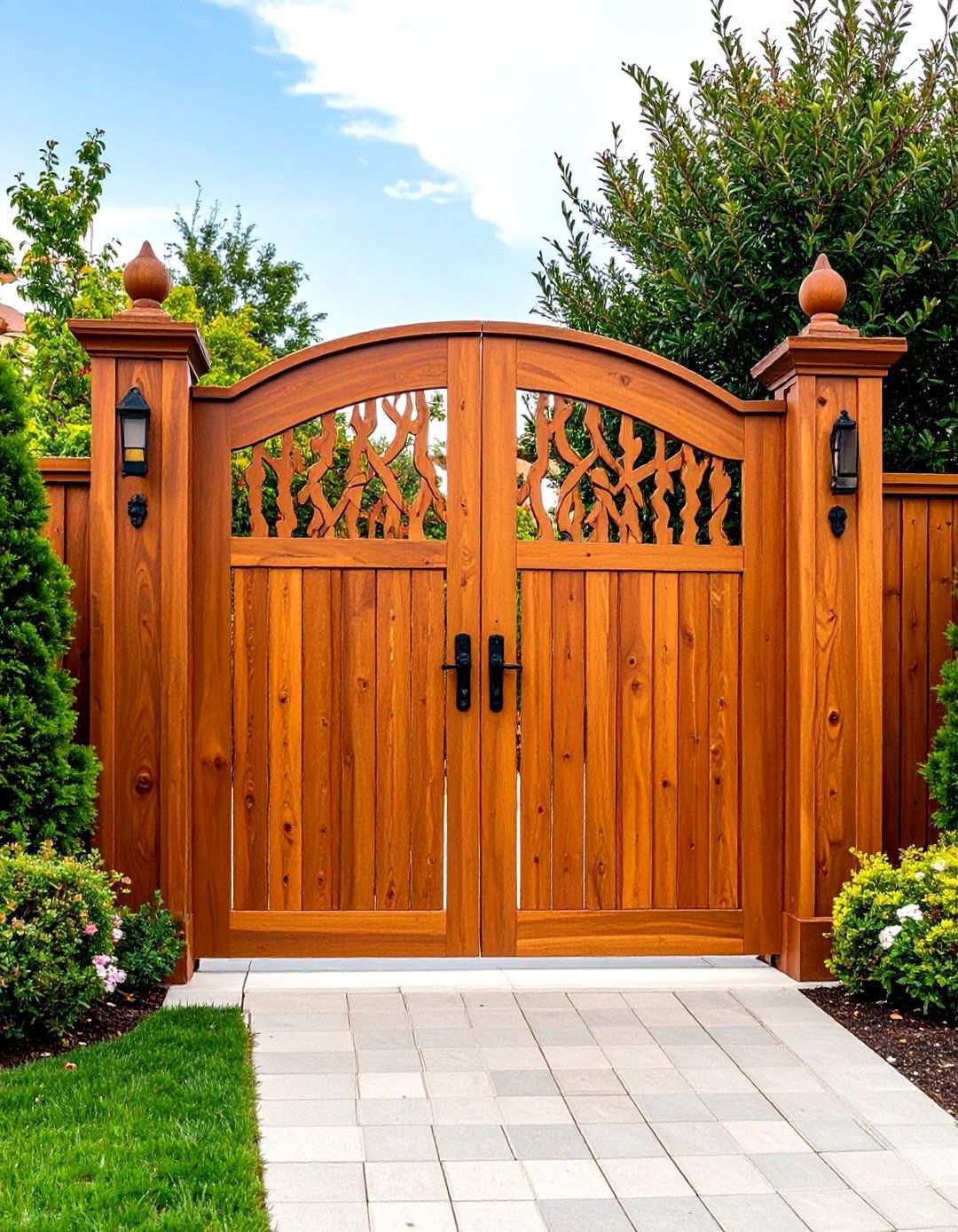 Cherry Wood Ornamental Gate - 24 Japanese Garden Gate Design Ideas