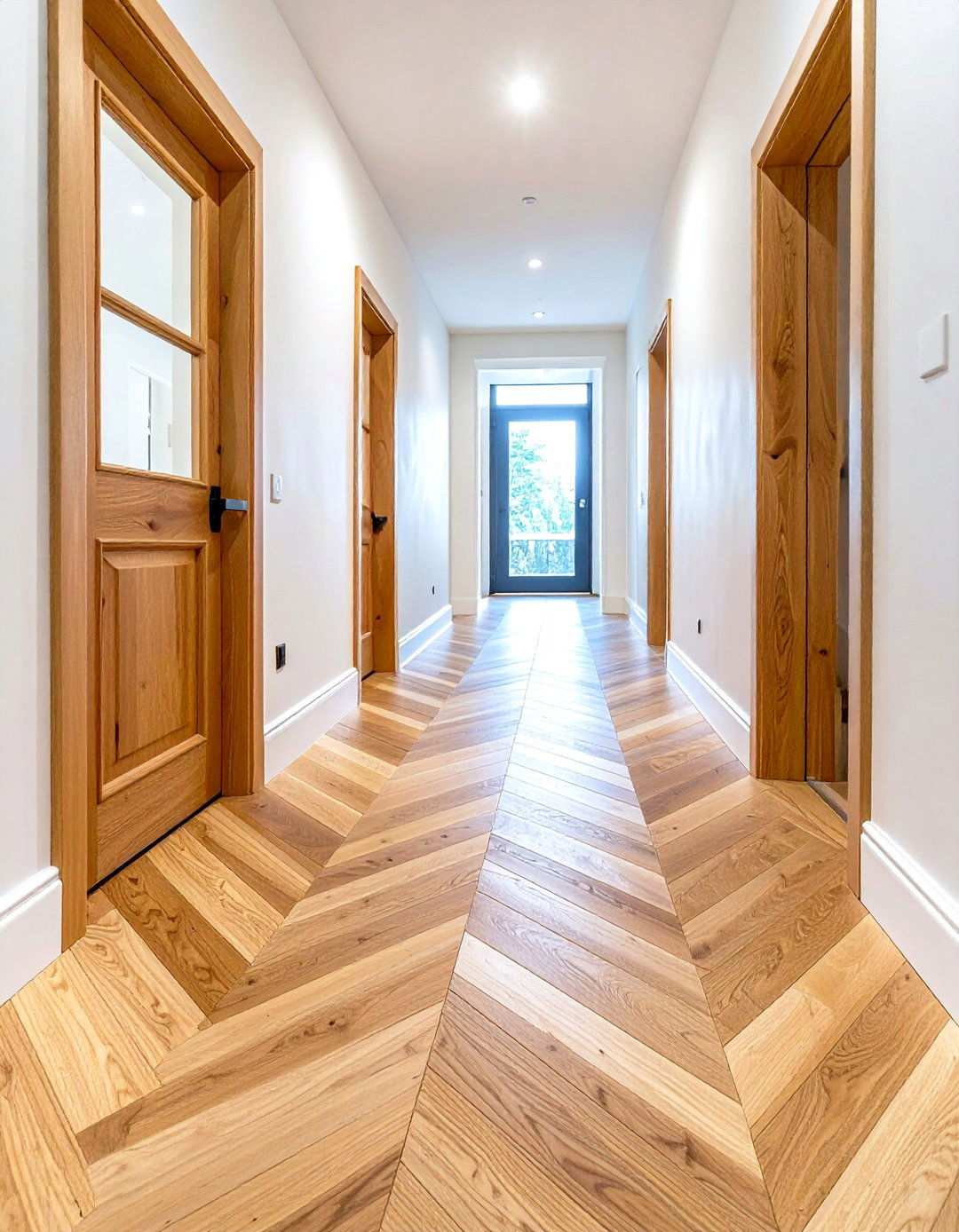 Chevron Pattern Maple Installation - 24 Wood Floor Ideas