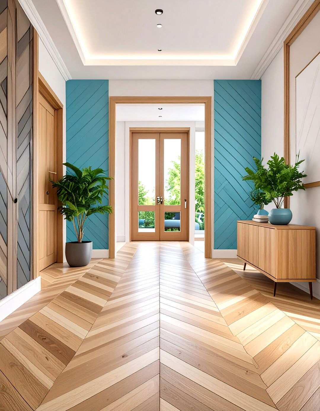 Chevron Wood Strip Patterns - 24 Wood Trim Accent Wall Ideas