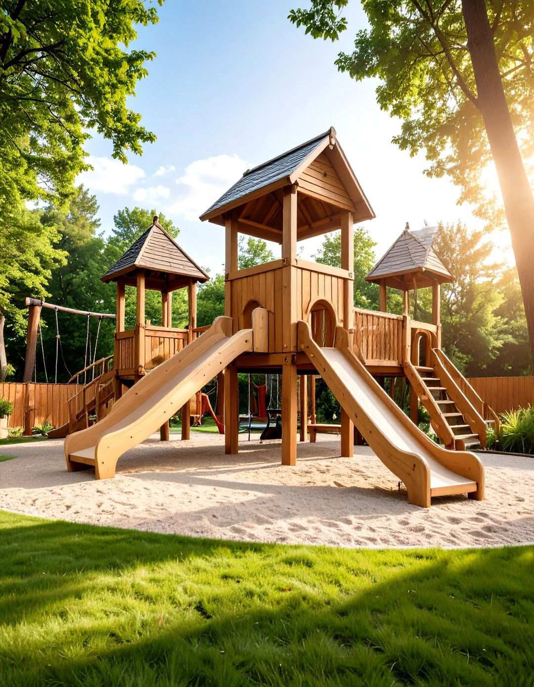 Childrens Adventure Playground Complex - 24 Large Backyard Ideas