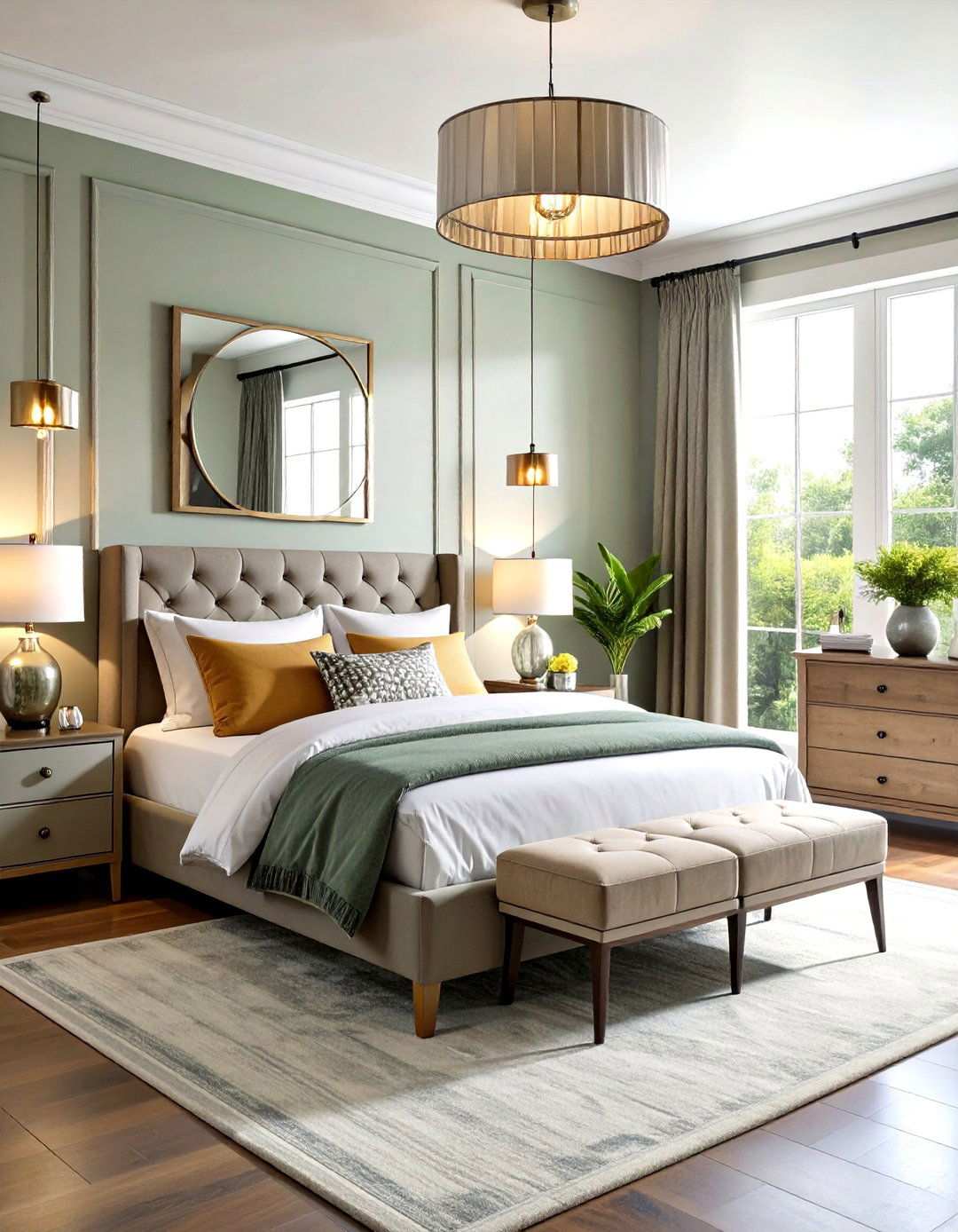Chrome and Metal Accents - 24 Midcentury Modern Bedroom Decorating Ideas