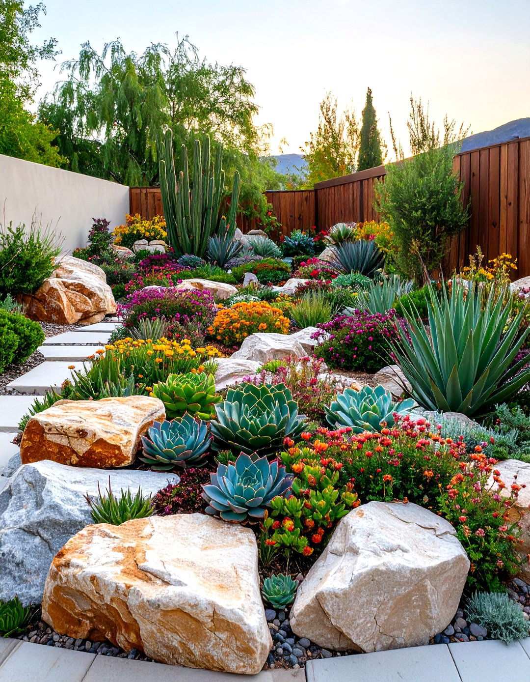 Circular Rock Garden with Alpine Plant Collection - 24 Round Garden Bed Ideas