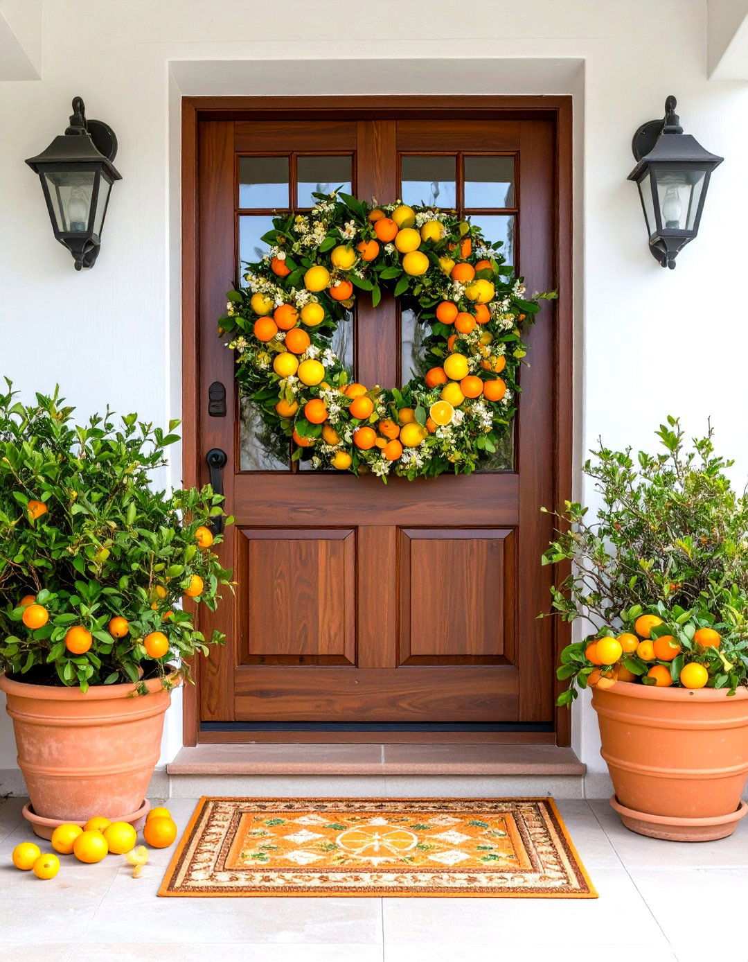 Citrus Grove Arrangement - 24 Summer Front Door Decor Ideas