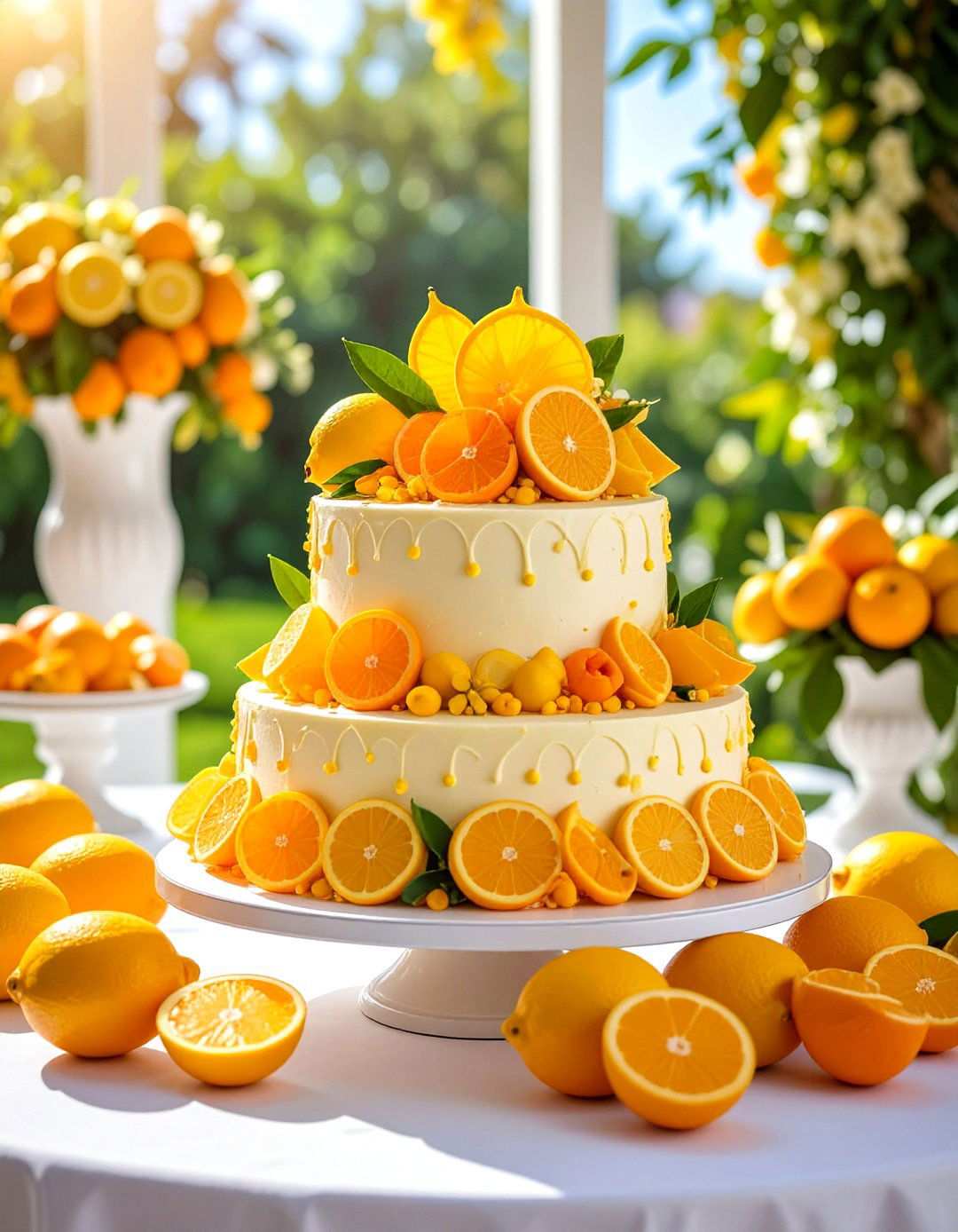 Citrus Infused Flavor Wedding Cakes - 24 Wedding Cake Ideas