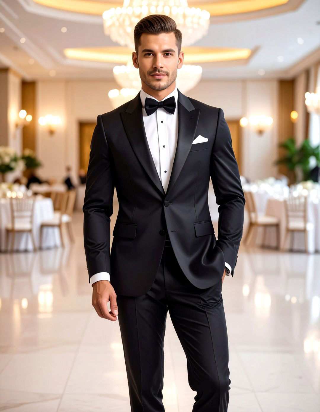 Classic Black Tuxedo - 24 Men's Wedding Outfit Ideas