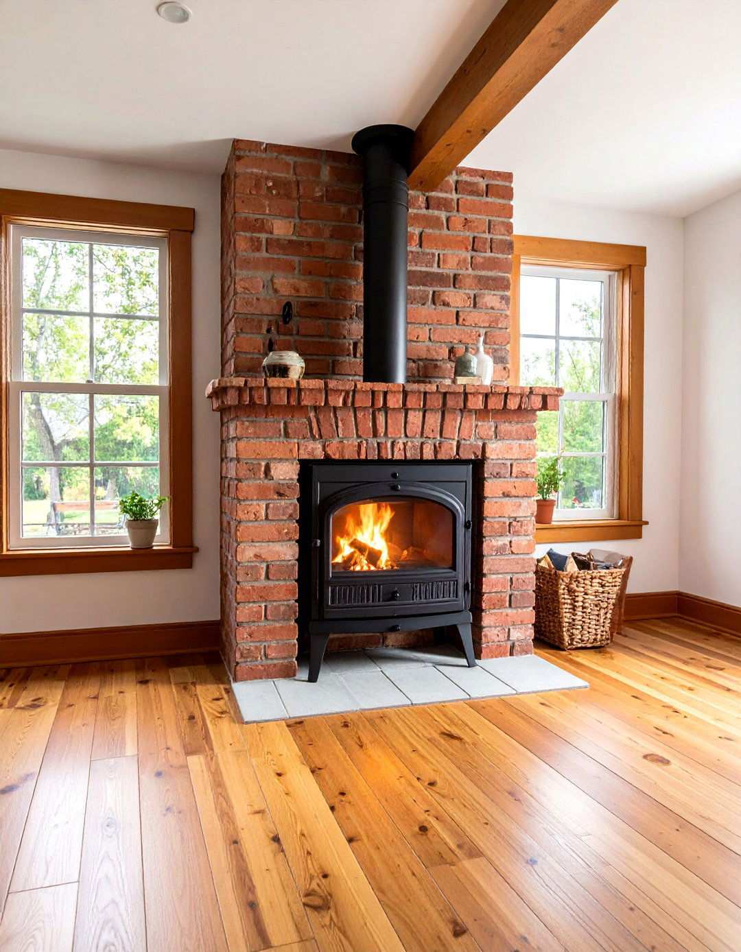 Classic Brick Surround Design - 24 Wood Stove Surround Ideas