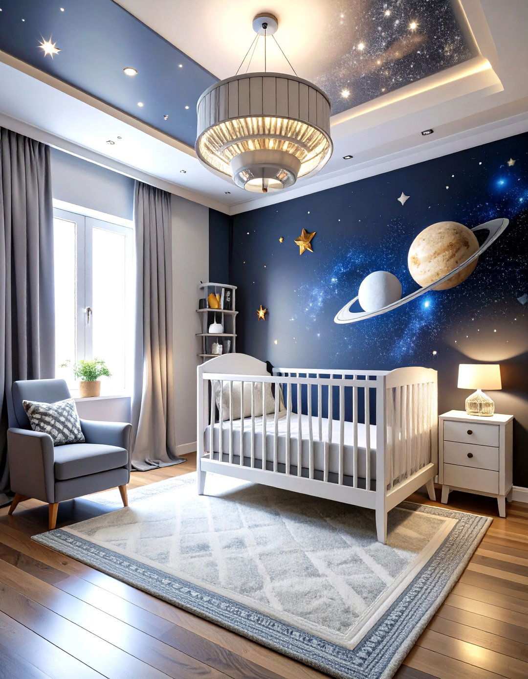 Classic Death Star Galaxy Theme - 24 Star Wars Nursery Ideas