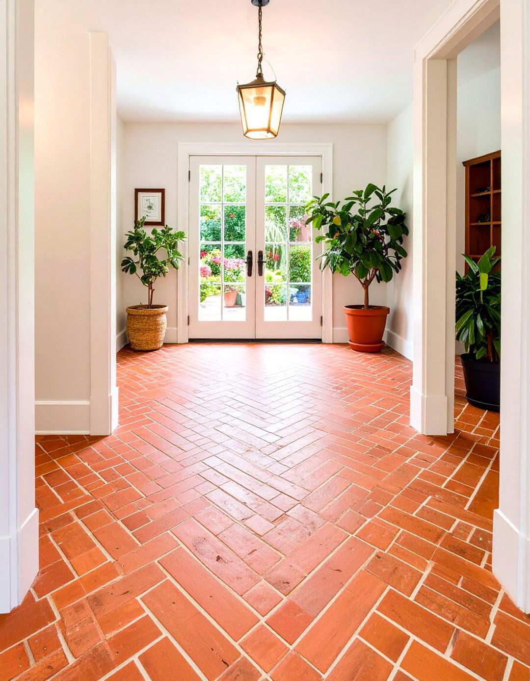 Classic Herringbone Brick Pattern - 24 Mudroom Tile Floor Ideas