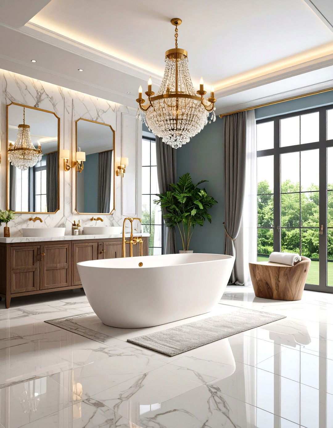 Classic Master Bathroom Spa - 24 Traditional Interior Design Ideas