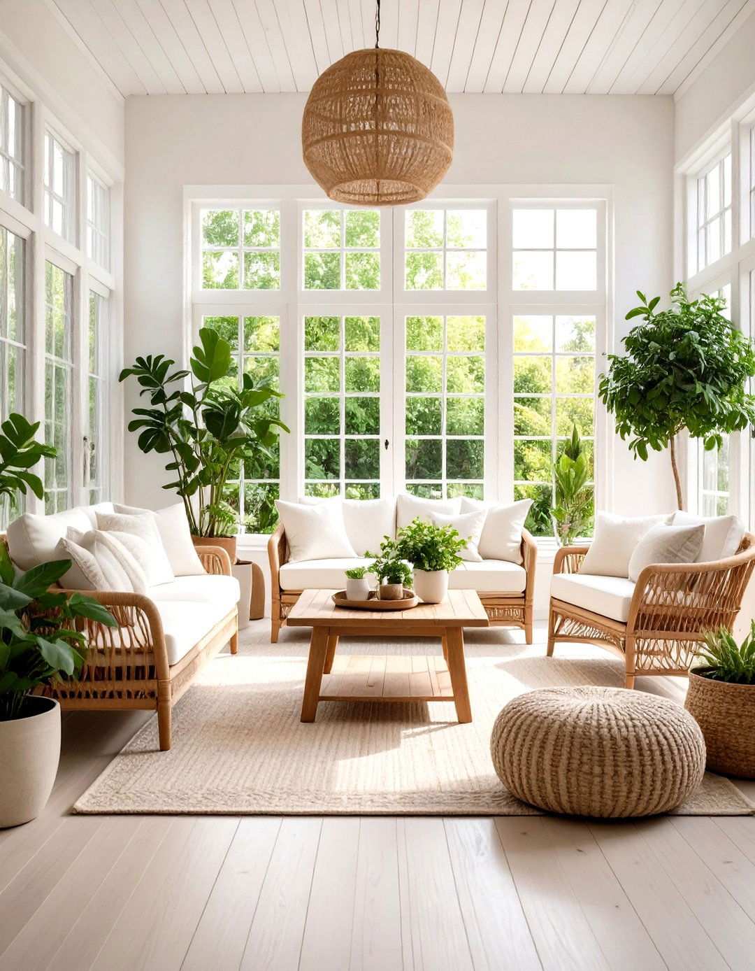 Classic Pure White Sunroom - 24 Sunroom Color Ideas