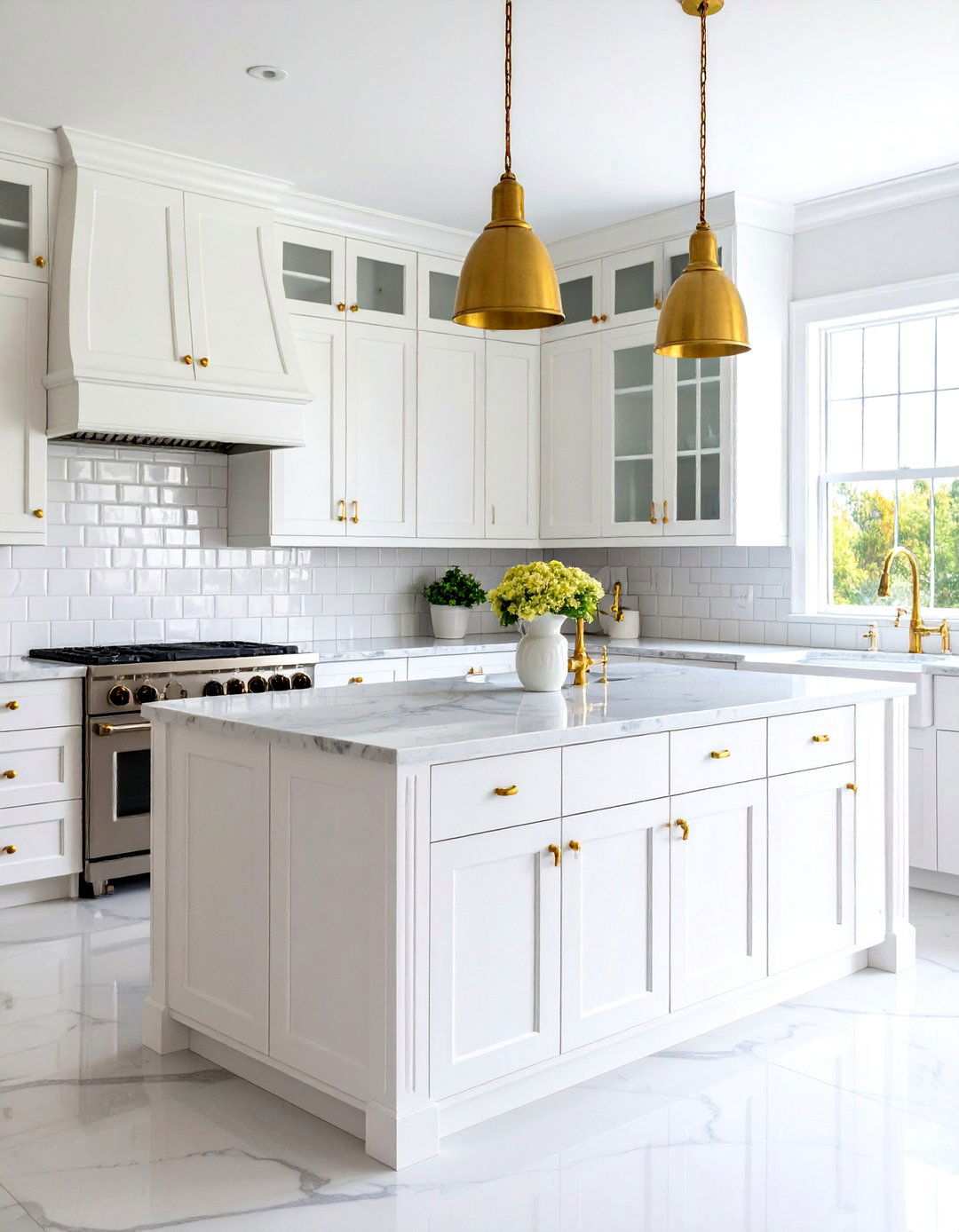 Classic Traditional Subway Tile Kitchen - 24 Kitchen With White Appliances Ideas