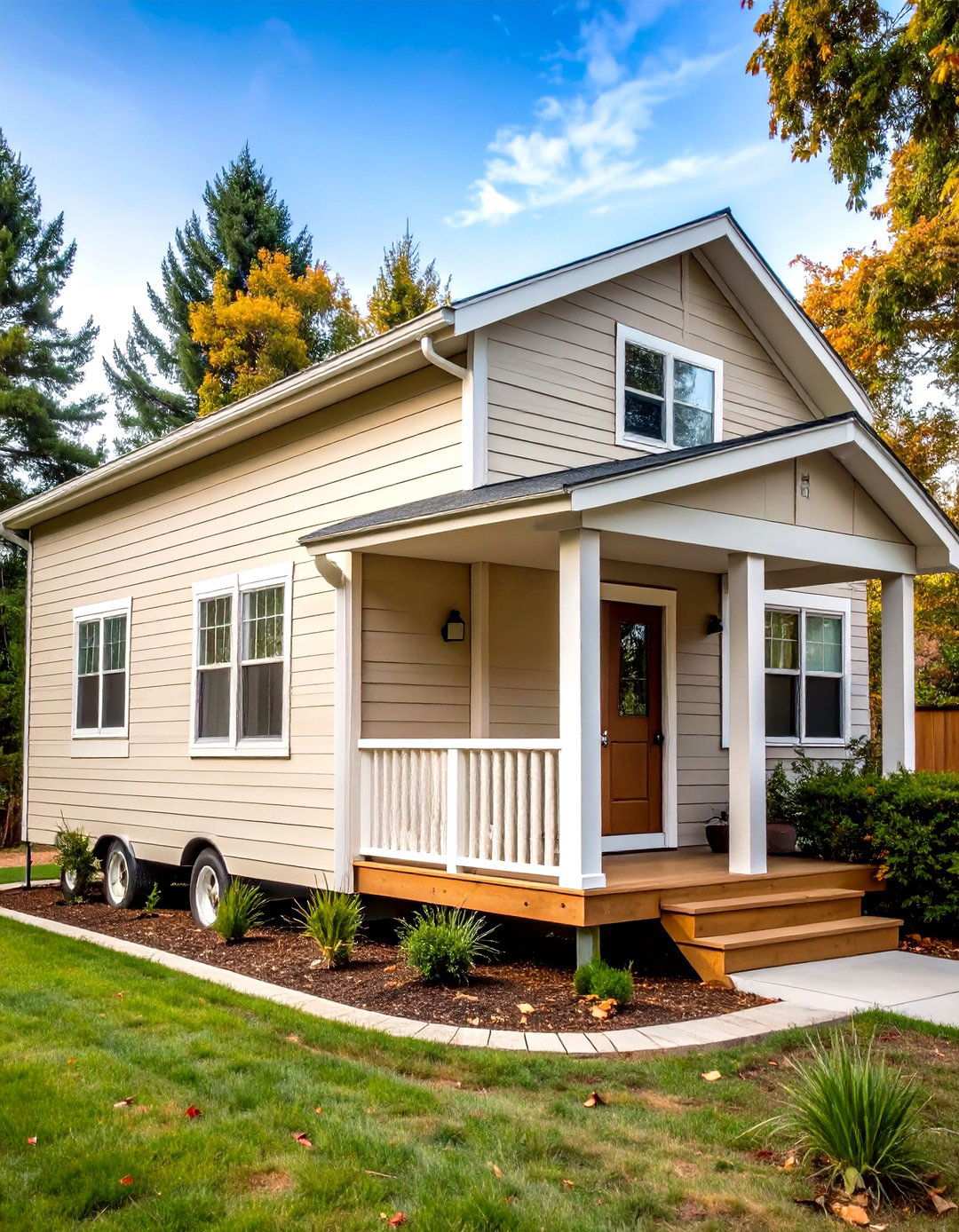 Classic Vinyl Lap Siding in Neutral Tones - 24 Mobile Home Siding Design Ideas